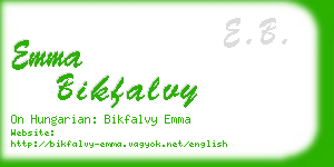 emma bikfalvy business card